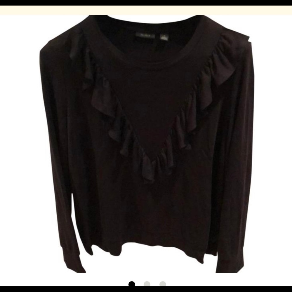 Halogen ruffle detail sweatshirt